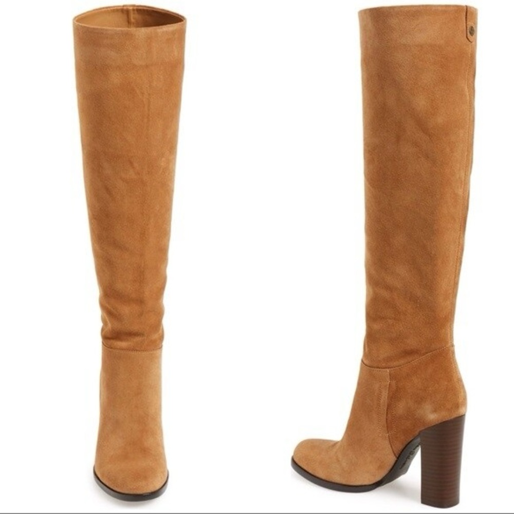 Sam Edelman Tan Over the Knee Boots with Suede Finish